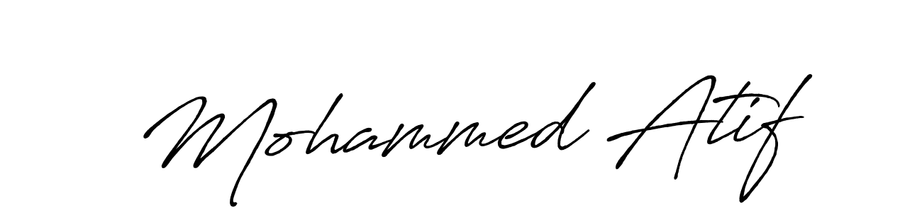 Make a beautiful signature design for name Mohammed Atif. With this signature (Antro_Vectra_Bolder) style, you can create a handwritten signature for free. Mohammed Atif signature style 7 images and pictures png
