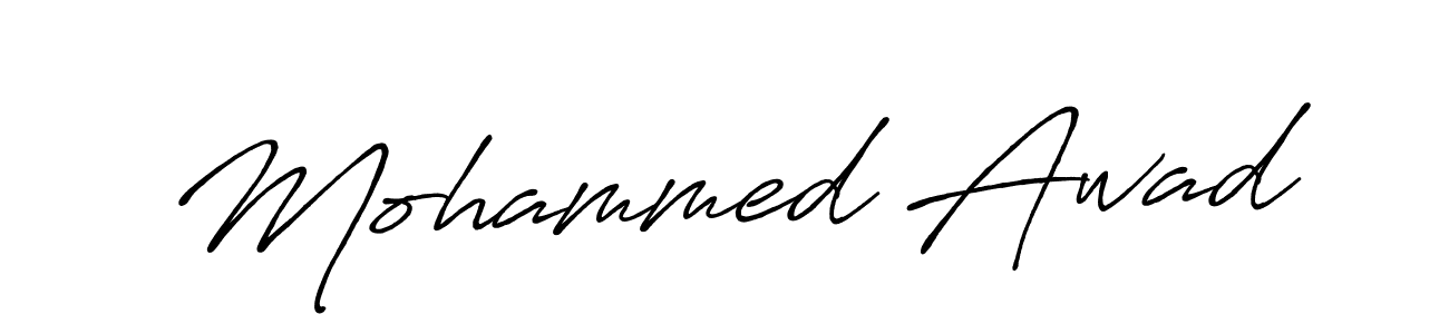Create a beautiful signature design for name Mohammed Awad. With this signature (Antro_Vectra_Bolder) fonts, you can make a handwritten signature for free. Mohammed Awad signature style 7 images and pictures png
