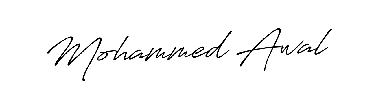 Make a beautiful signature design for name Mohammed Awal. With this signature (Antro_Vectra_Bolder) style, you can create a handwritten signature for free. Mohammed Awal signature style 7 images and pictures png