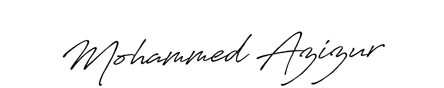 Create a beautiful signature design for name Mohammed Azizur. With this signature (Antro_Vectra_Bolder) fonts, you can make a handwritten signature for free. Mohammed Azizur signature style 7 images and pictures png