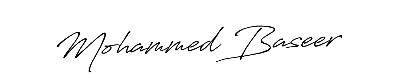 Mohammed Baseer stylish signature style. Best Handwritten Sign (Antro_Vectra_Bolder) for my name. Handwritten Signature Collection Ideas for my name Mohammed Baseer. Mohammed Baseer signature style 7 images and pictures png