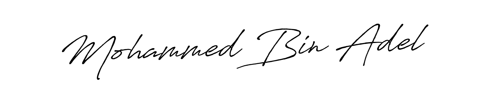 Design your own signature with our free online signature maker. With this signature software, you can create a handwritten (Antro_Vectra_Bolder) signature for name Mohammed Bin Adel. Mohammed Bin Adel signature style 7 images and pictures png