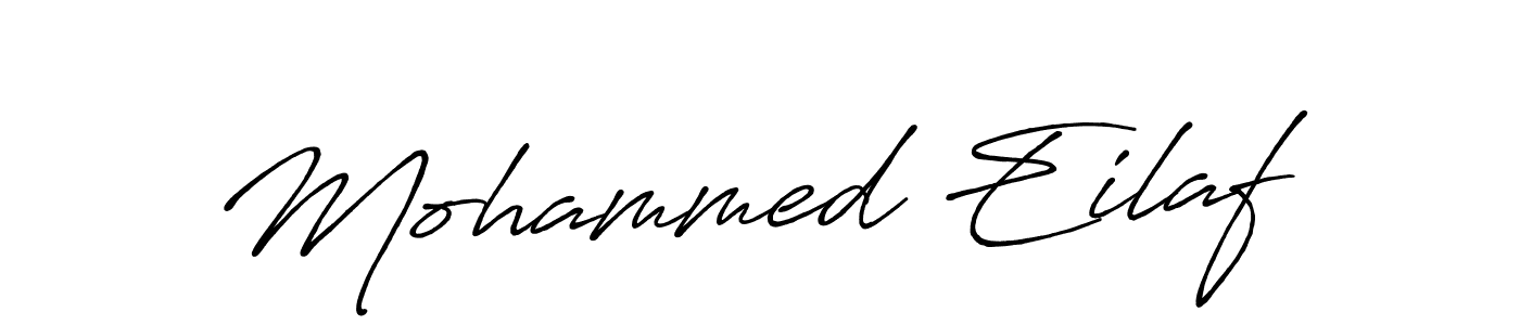 Make a beautiful signature design for name Mohammed Eilaf. With this signature (Antro_Vectra_Bolder) style, you can create a handwritten signature for free. Mohammed Eilaf signature style 7 images and pictures png