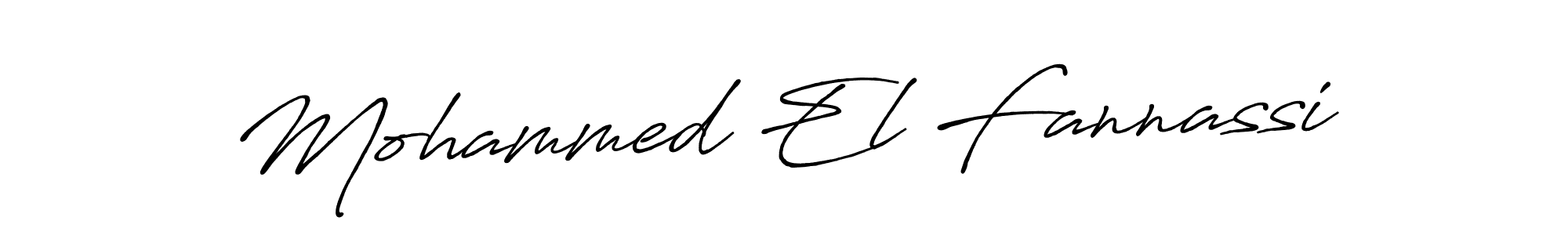 Mohammed El Fannassi stylish signature style. Best Handwritten Sign (Antro_Vectra_Bolder) for my name. Handwritten Signature Collection Ideas for my name Mohammed El Fannassi. Mohammed El Fannassi signature style 7 images and pictures png