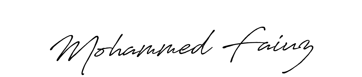 Use a signature maker to create a handwritten signature online. With this signature software, you can design (Antro_Vectra_Bolder) your own signature for name Mohammed Faiuz. Mohammed Faiuz signature style 7 images and pictures png
