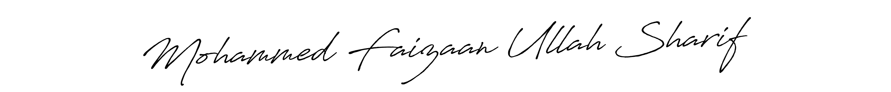 Mohammed Faizaan Ullah Sharif stylish signature style. Best Handwritten Sign (Antro_Vectra_Bolder) for my name. Handwritten Signature Collection Ideas for my name Mohammed Faizaan Ullah Sharif. Mohammed Faizaan Ullah Sharif signature style 7 images and pictures png