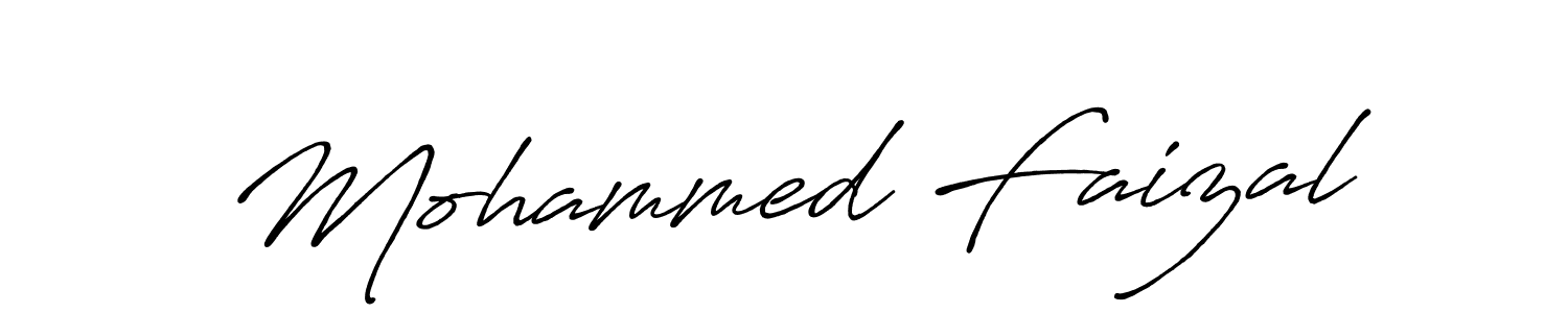 Make a beautiful signature design for name Mohammed Faizal. With this signature (Antro_Vectra_Bolder) style, you can create a handwritten signature for free. Mohammed Faizal signature style 7 images and pictures png