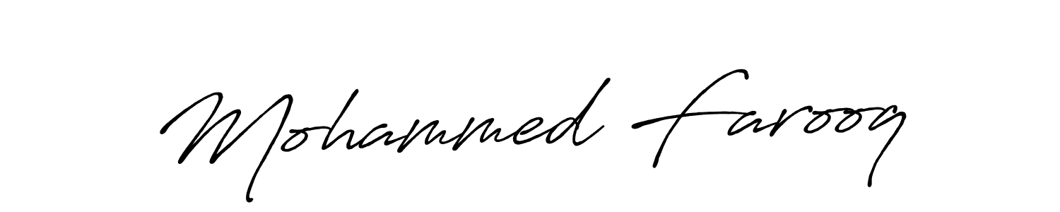 Mohammed Farooq stylish signature style. Best Handwritten Sign (Antro_Vectra_Bolder) for my name. Handwritten Signature Collection Ideas for my name Mohammed Farooq. Mohammed Farooq signature style 7 images and pictures png