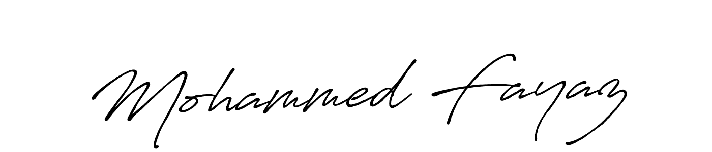 Make a beautiful signature design for name Mohammed Fayaz. With this signature (Antro_Vectra_Bolder) style, you can create a handwritten signature for free. Mohammed Fayaz signature style 7 images and pictures png