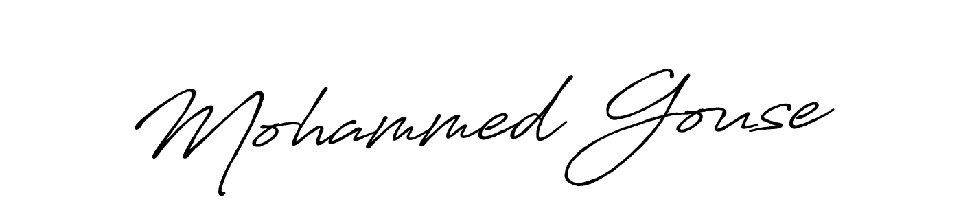 Also we have Mohammed Gouse name is the best signature style. Create professional handwritten signature collection using Antro_Vectra_Bolder autograph style. Mohammed Gouse signature style 7 images and pictures png