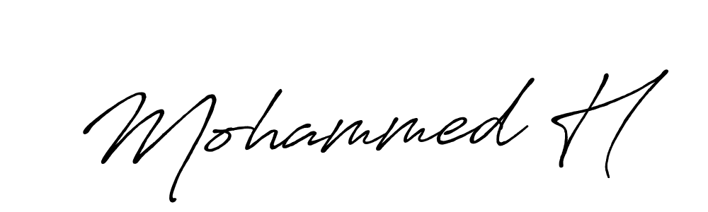 Make a short Mohammed H signature style. Manage your documents anywhere anytime using Antro_Vectra_Bolder. Create and add eSignatures, submit forms, share and send files easily. Mohammed H signature style 7 images and pictures png