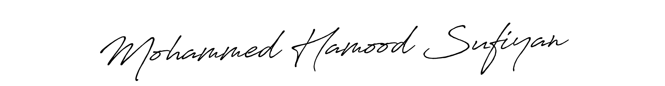 Create a beautiful signature design for name Mohammed Hamood Sufiyan. With this signature (Antro_Vectra_Bolder) fonts, you can make a handwritten signature for free. Mohammed Hamood Sufiyan signature style 7 images and pictures png