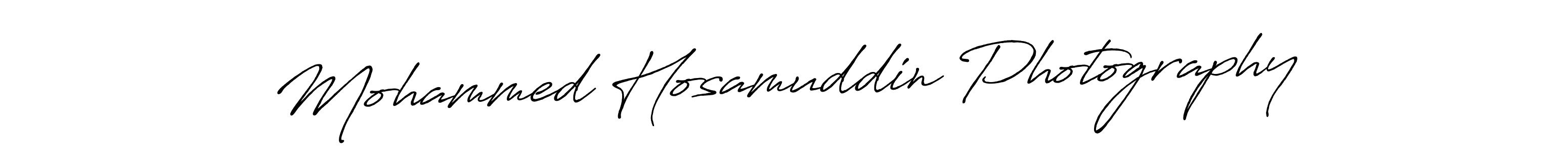 Make a beautiful signature design for name Mohammed Hosamuddin Photography. With this signature (Antro_Vectra_Bolder) style, you can create a handwritten signature for free. Mohammed Hosamuddin Photography signature style 7 images and pictures png