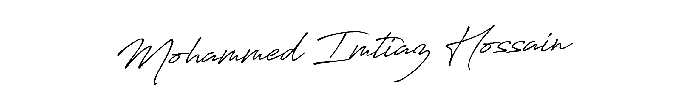 Make a beautiful signature design for name Mohammed Imtiaz Hossain. With this signature (Antro_Vectra_Bolder) style, you can create a handwritten signature for free. Mohammed Imtiaz Hossain signature style 7 images and pictures png