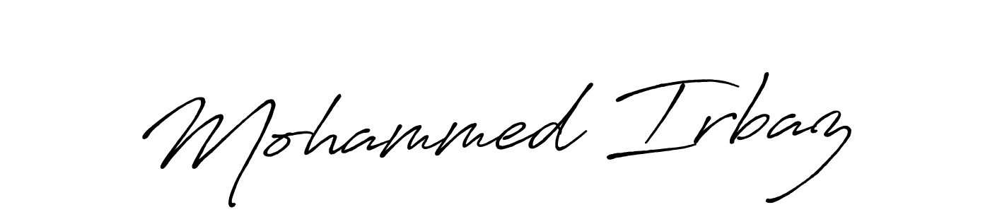 Make a beautiful signature design for name Mohammed Irbaz. With this signature (Antro_Vectra_Bolder) style, you can create a handwritten signature for free. Mohammed Irbaz signature style 7 images and pictures png