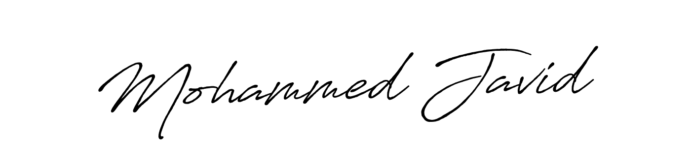 Mohammed Javid stylish signature style. Best Handwritten Sign (Antro_Vectra_Bolder) for my name. Handwritten Signature Collection Ideas for my name Mohammed Javid. Mohammed Javid signature style 7 images and pictures png