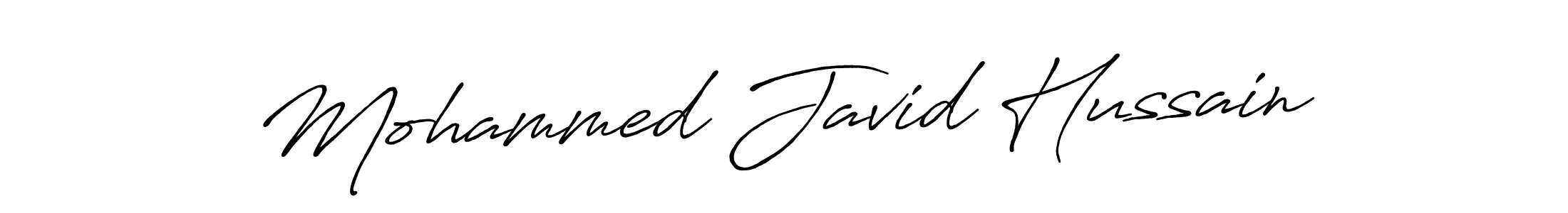 How to make Mohammed Javid Hussain name signature. Use Antro_Vectra_Bolder style for creating short signs online. This is the latest handwritten sign. Mohammed Javid Hussain signature style 7 images and pictures png