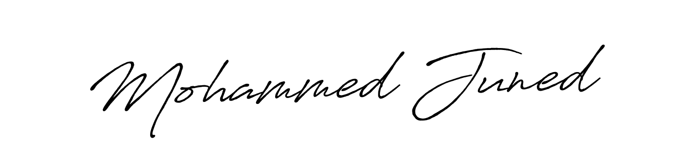 Make a beautiful signature design for name Mohammed Juned. With this signature (Antro_Vectra_Bolder) style, you can create a handwritten signature for free. Mohammed Juned signature style 7 images and pictures png