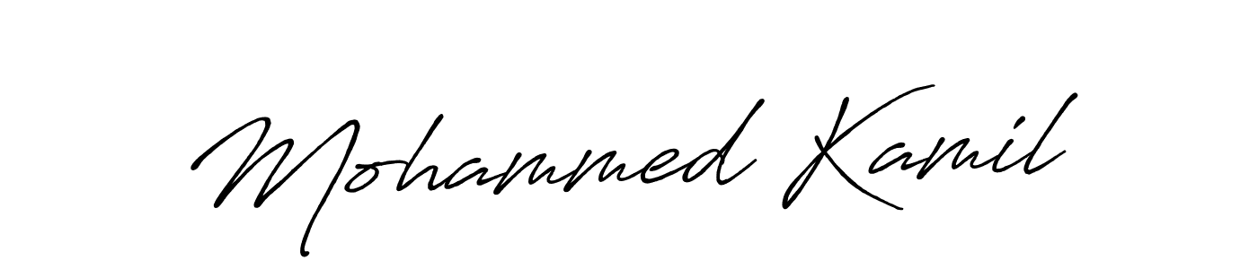 Mohammed Kamil stylish signature style. Best Handwritten Sign (Antro_Vectra_Bolder) for my name. Handwritten Signature Collection Ideas for my name Mohammed Kamil. Mohammed Kamil signature style 7 images and pictures png