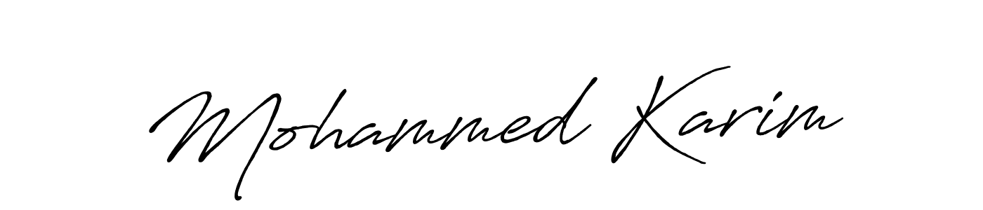 Also You can easily find your signature by using the search form. We will create Mohammed Karim name handwritten signature images for you free of cost using Antro_Vectra_Bolder sign style. Mohammed Karim signature style 7 images and pictures png