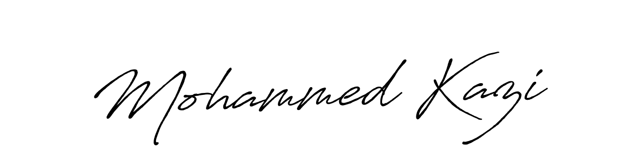 Make a beautiful signature design for name Mohammed Kazi. With this signature (Antro_Vectra_Bolder) style, you can create a handwritten signature for free. Mohammed Kazi signature style 7 images and pictures png