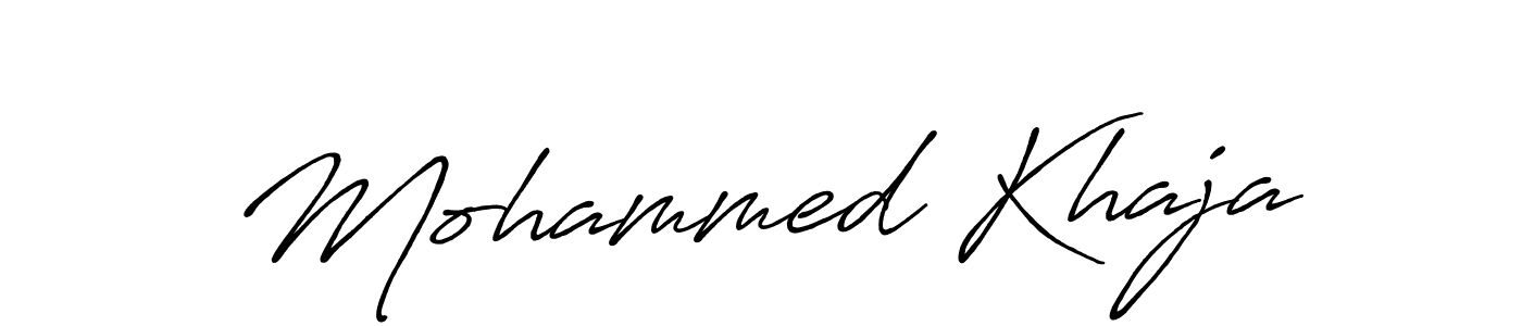 Design your own signature with our free online signature maker. With this signature software, you can create a handwritten (Antro_Vectra_Bolder) signature for name Mohammed Khaja. Mohammed Khaja signature style 7 images and pictures png