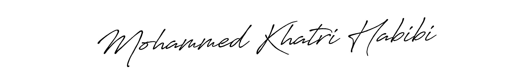 Make a beautiful signature design for name Mohammed Khatri Habibi. With this signature (Antro_Vectra_Bolder) style, you can create a handwritten signature for free. Mohammed Khatri Habibi signature style 7 images and pictures png
