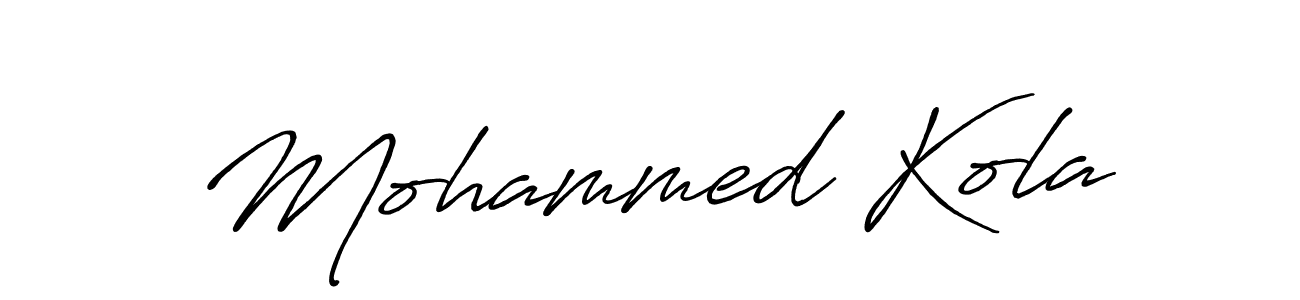 It looks lik you need a new signature style for name Mohammed Kola. Design unique handwritten (Antro_Vectra_Bolder) signature with our free signature maker in just a few clicks. Mohammed Kola signature style 7 images and pictures png