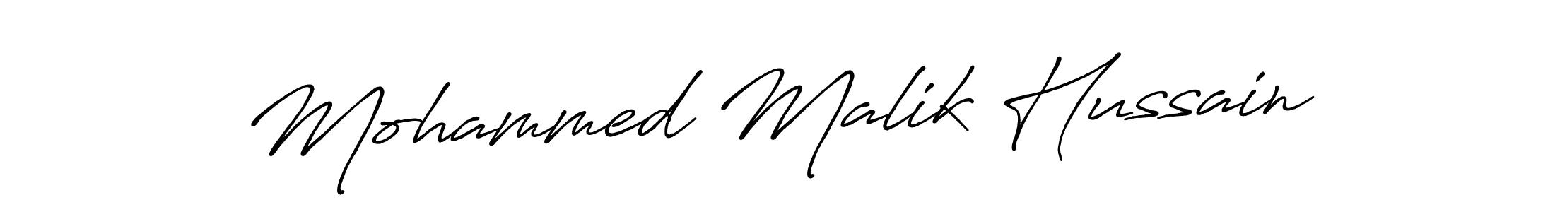 Also we have Mohammed Malik Hussain name is the best signature style. Create professional handwritten signature collection using Antro_Vectra_Bolder autograph style. Mohammed Malik Hussain signature style 7 images and pictures png