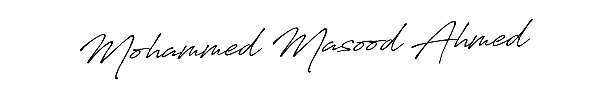 Mohammed Masood Ahmed stylish signature style. Best Handwritten Sign (Antro_Vectra_Bolder) for my name. Handwritten Signature Collection Ideas for my name Mohammed Masood Ahmed. Mohammed Masood Ahmed signature style 7 images and pictures png