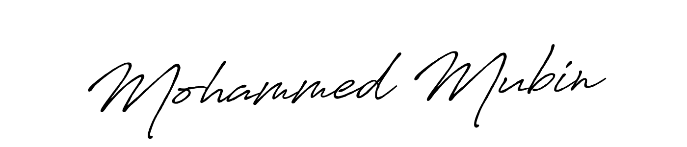 Mohammed Mubin stylish signature style. Best Handwritten Sign (Antro_Vectra_Bolder) for my name. Handwritten Signature Collection Ideas for my name Mohammed Mubin. Mohammed Mubin signature style 7 images and pictures png