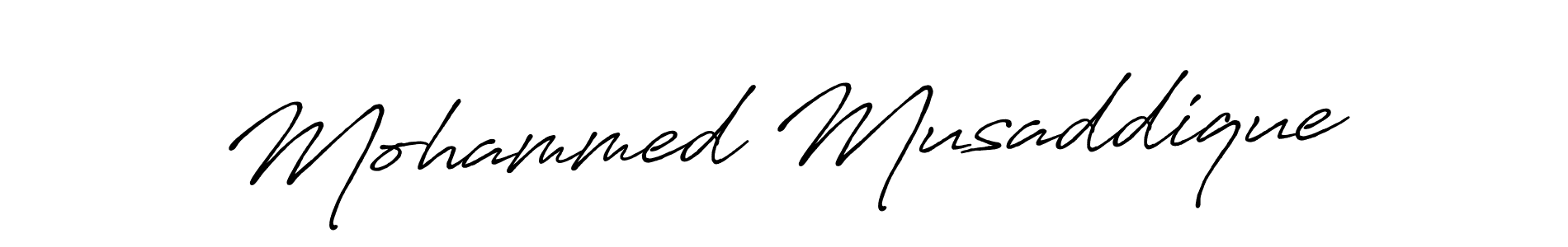 It looks lik you need a new signature style for name Mohammed Musaddique. Design unique handwritten (Antro_Vectra_Bolder) signature with our free signature maker in just a few clicks. Mohammed Musaddique signature style 7 images and pictures png