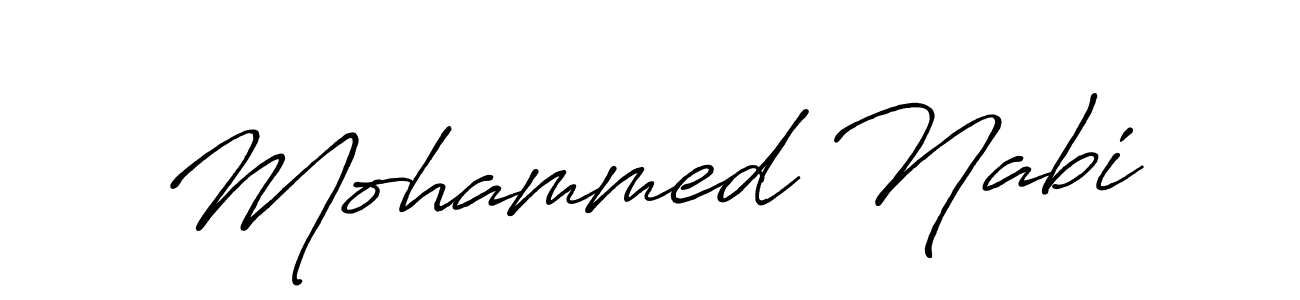 Make a beautiful signature design for name Mohammed Nabi. With this signature (Antro_Vectra_Bolder) style, you can create a handwritten signature for free. Mohammed Nabi signature style 7 images and pictures png