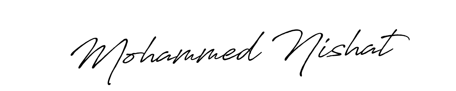 Also You can easily find your signature by using the search form. We will create Mohammed Nishat name handwritten signature images for you free of cost using Antro_Vectra_Bolder sign style. Mohammed Nishat signature style 7 images and pictures png