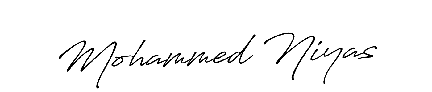 Make a beautiful signature design for name Mohammed Niyas. With this signature (Antro_Vectra_Bolder) style, you can create a handwritten signature for free. Mohammed Niyas signature style 7 images and pictures png