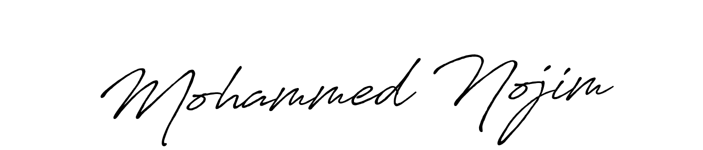 Also we have Mohammed Nojim name is the best signature style. Create professional handwritten signature collection using Antro_Vectra_Bolder autograph style. Mohammed Nojim signature style 7 images and pictures png