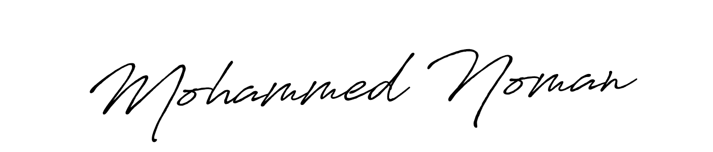 How to make Mohammed Noman name signature. Use Antro_Vectra_Bolder style for creating short signs online. This is the latest handwritten sign. Mohammed Noman signature style 7 images and pictures png