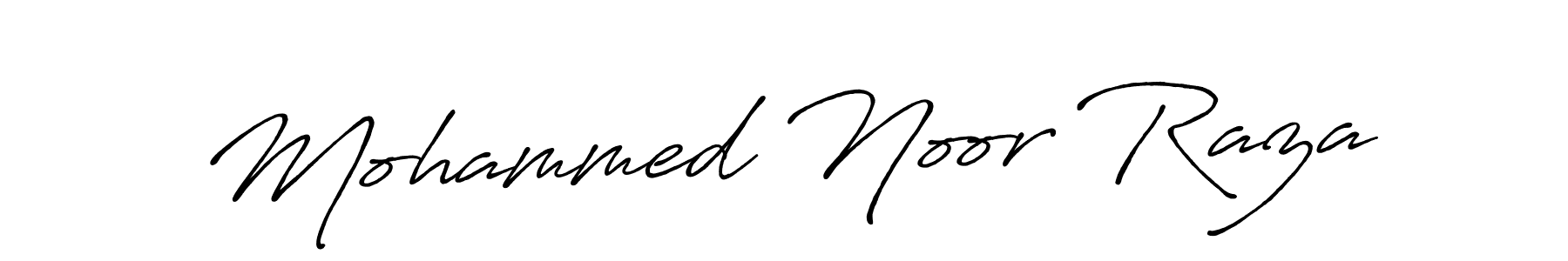 Create a beautiful signature design for name Mohammed Noor Raza. With this signature (Antro_Vectra_Bolder) fonts, you can make a handwritten signature for free. Mohammed Noor Raza signature style 7 images and pictures png