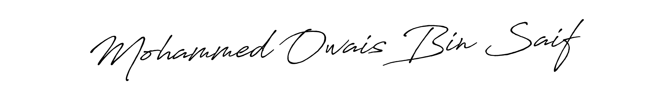 Design your own signature with our free online signature maker. With this signature software, you can create a handwritten (Antro_Vectra_Bolder) signature for name Mohammed Owais Bin Saif. Mohammed Owais Bin Saif signature style 7 images and pictures png