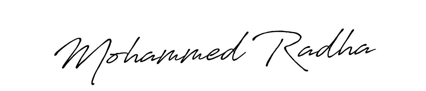 Also we have Mohammed Radha name is the best signature style. Create professional handwritten signature collection using Antro_Vectra_Bolder autograph style. Mohammed Radha signature style 7 images and pictures png