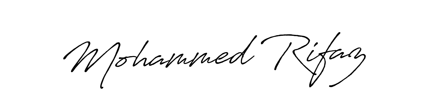 Create a beautiful signature design for name Mohammed Rifaz. With this signature (Antro_Vectra_Bolder) fonts, you can make a handwritten signature for free. Mohammed Rifaz signature style 7 images and pictures png