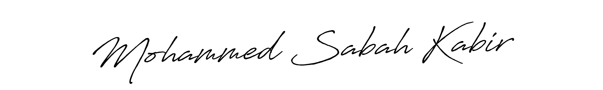 Also we have Mohammed Sabah Kabir name is the best signature style. Create professional handwritten signature collection using Antro_Vectra_Bolder autograph style. Mohammed Sabah Kabir signature style 7 images and pictures png