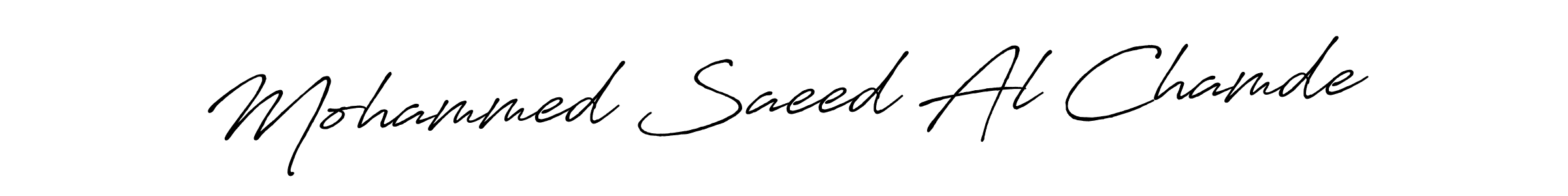 Make a beautiful signature design for name Mohammed Saeed Al Chamde. Use this online signature maker to create a handwritten signature for free. Mohammed Saeed Al Chamde signature style 7 images and pictures png