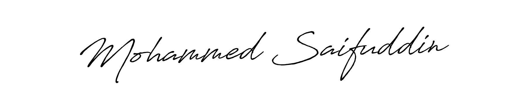 How to make Mohammed Saifuddin name signature. Use Antro_Vectra_Bolder style for creating short signs online. This is the latest handwritten sign. Mohammed Saifuddin signature style 7 images and pictures png