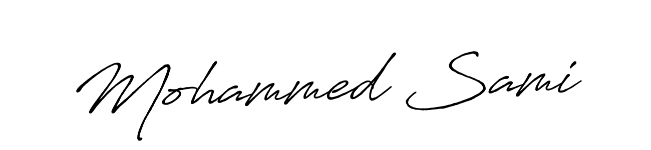 Create a beautiful signature design for name Mohammed Sami. With this signature (Antro_Vectra_Bolder) fonts, you can make a handwritten signature for free. Mohammed Sami signature style 7 images and pictures png