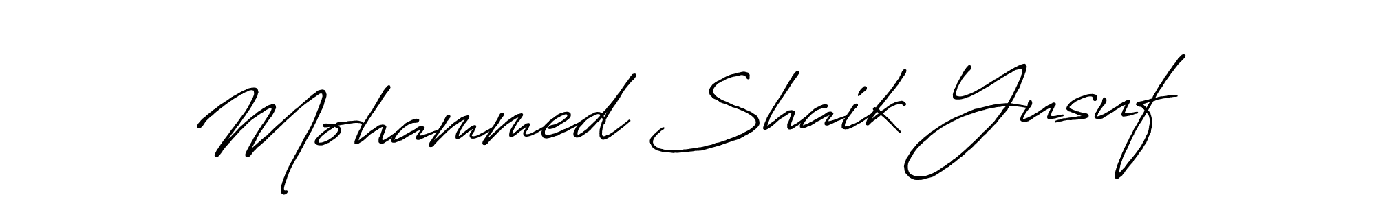 The best way (Antro_Vectra_Bolder) to make a short signature is to pick only two or three words in your name. The name Mohammed Shaik Yusuf include a total of six letters. For converting this name. Mohammed Shaik Yusuf signature style 7 images and pictures png