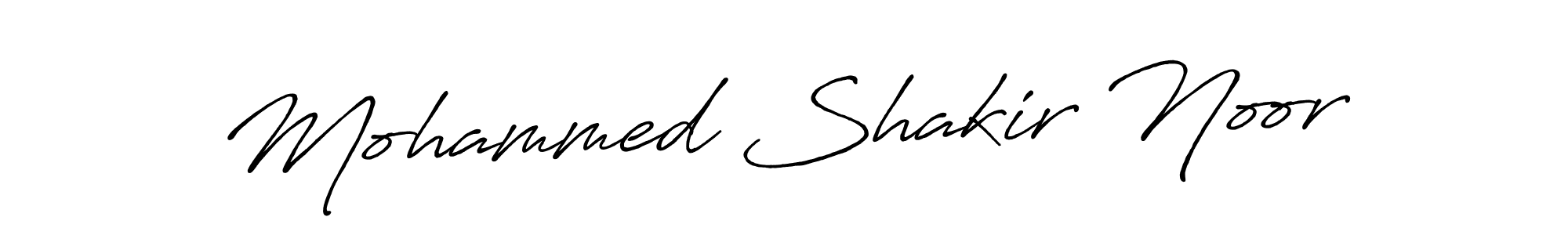 Make a beautiful signature design for name Mohammed Shakir Noor. With this signature (Antro_Vectra_Bolder) style, you can create a handwritten signature for free. Mohammed Shakir Noor signature style 7 images and pictures png