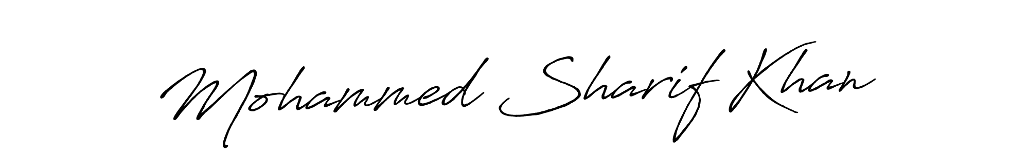 Mohammed Sharif Khan stylish signature style. Best Handwritten Sign (Antro_Vectra_Bolder) for my name. Handwritten Signature Collection Ideas for my name Mohammed Sharif Khan. Mohammed Sharif Khan signature style 7 images and pictures png