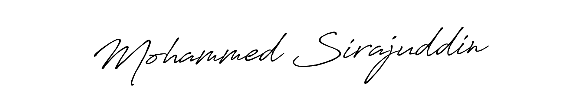 Also You can easily find your signature by using the search form. We will create Mohammed Sirajuddin name handwritten signature images for you free of cost using Antro_Vectra_Bolder sign style. Mohammed Sirajuddin signature style 7 images and pictures png