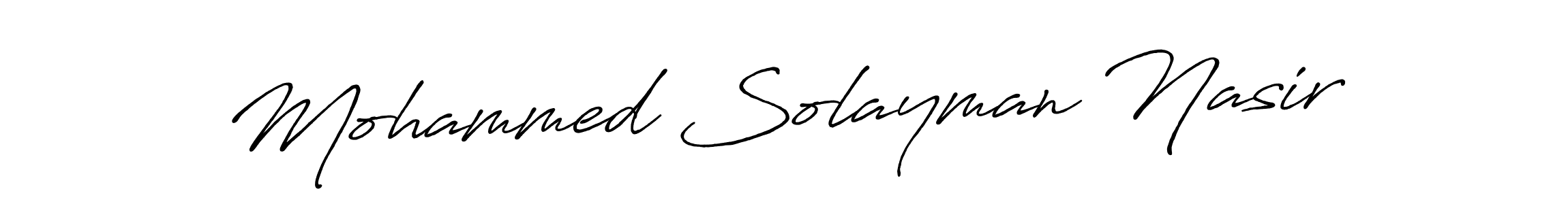 Antro_Vectra_Bolder is a professional signature style that is perfect for those who want to add a touch of class to their signature. It is also a great choice for those who want to make their signature more unique. Get Mohammed Solayman Nasir name to fancy signature for free. Mohammed Solayman Nasir signature style 7 images and pictures png